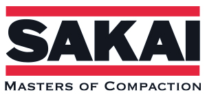 Sakai logo in red and black with the masters of compaction tag line.