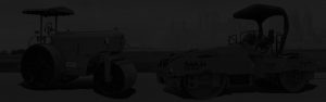Old historic machine vs new generation road roller, faded to black.