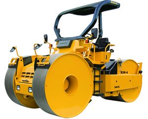 Sakai R2H-4 three wheel high PLI static asphalt roller used for the most smoothness.