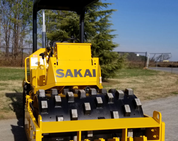 The 54" 5 ton SV204T sheepsfoot soil compactor from Sakai.