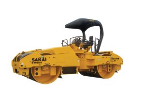 Sakai SW994 highway class 84 inch double drum vibratory asphalt roller.