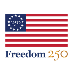 Official Freedom 250 logo for America's 250th birthday in 2026.