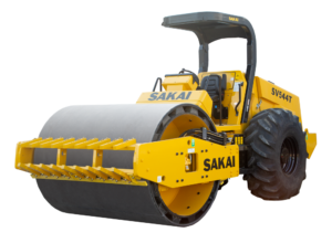 Sakai SV544TF 84 inch 15 ton padfoot soil roller or dirt compactor with smooth shell kit.