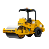 Sakai SV204 soil compactor machine or dirt roller with a single padfoot drum and removable smooth shell kit. Used for site work, site prep, dirtwork, earthwork, and civil construction.