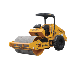 The new Sakai SV414ND oscillatory soil compactor or soil roller with 67" smooth single drum.