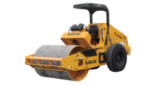 New Sakai SV414ND oscillating soil compactor with smooth drum and turf tires.