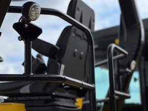 Rear view of the standard LED light assembly on the SW884 & SW994 series asphalt rollers.