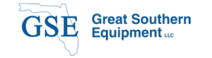 Logo for Great Southern Equipment, an authorized SAKAI compaction machine dealer in Florida.