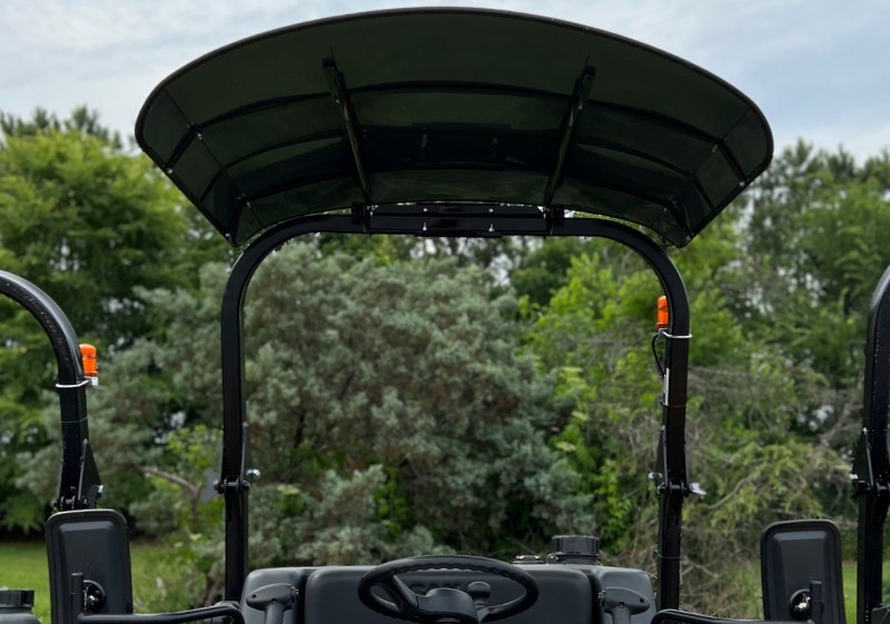 Underside view of the accessory sun shade or canopy available on the 47" and 54" SW354 and SW504 asphalt rollers.