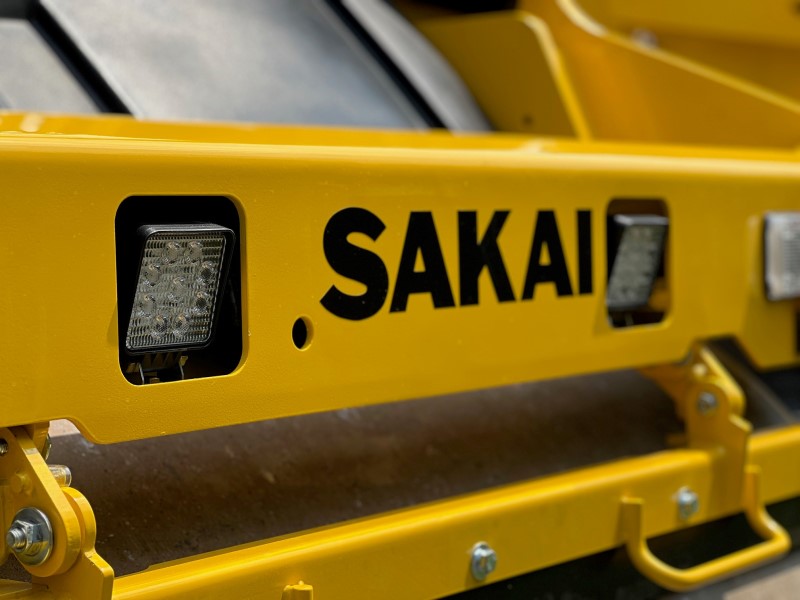 Rear view of the optional upgraded LED light assemblies as mounted on an SW774 or SW774ND asphalt compactor.