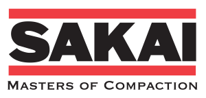 Sakai America logo with transparent background and masters of compaction tag line.