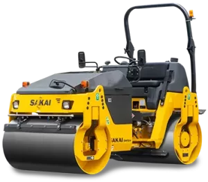Sakai SW504 51" double drum vibratory 4.5 ton asphalt roller for parking lot paving and driveway paving.