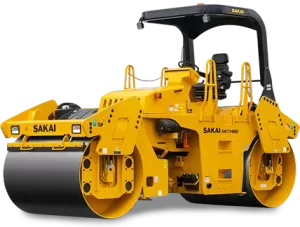 SW774 66" or 11 ton double drum vibratory asphalt roller that is made in the USA.