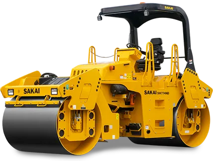 SW774 66" or 11 ton double drum vibratory asphalt roller that is made in the USA.